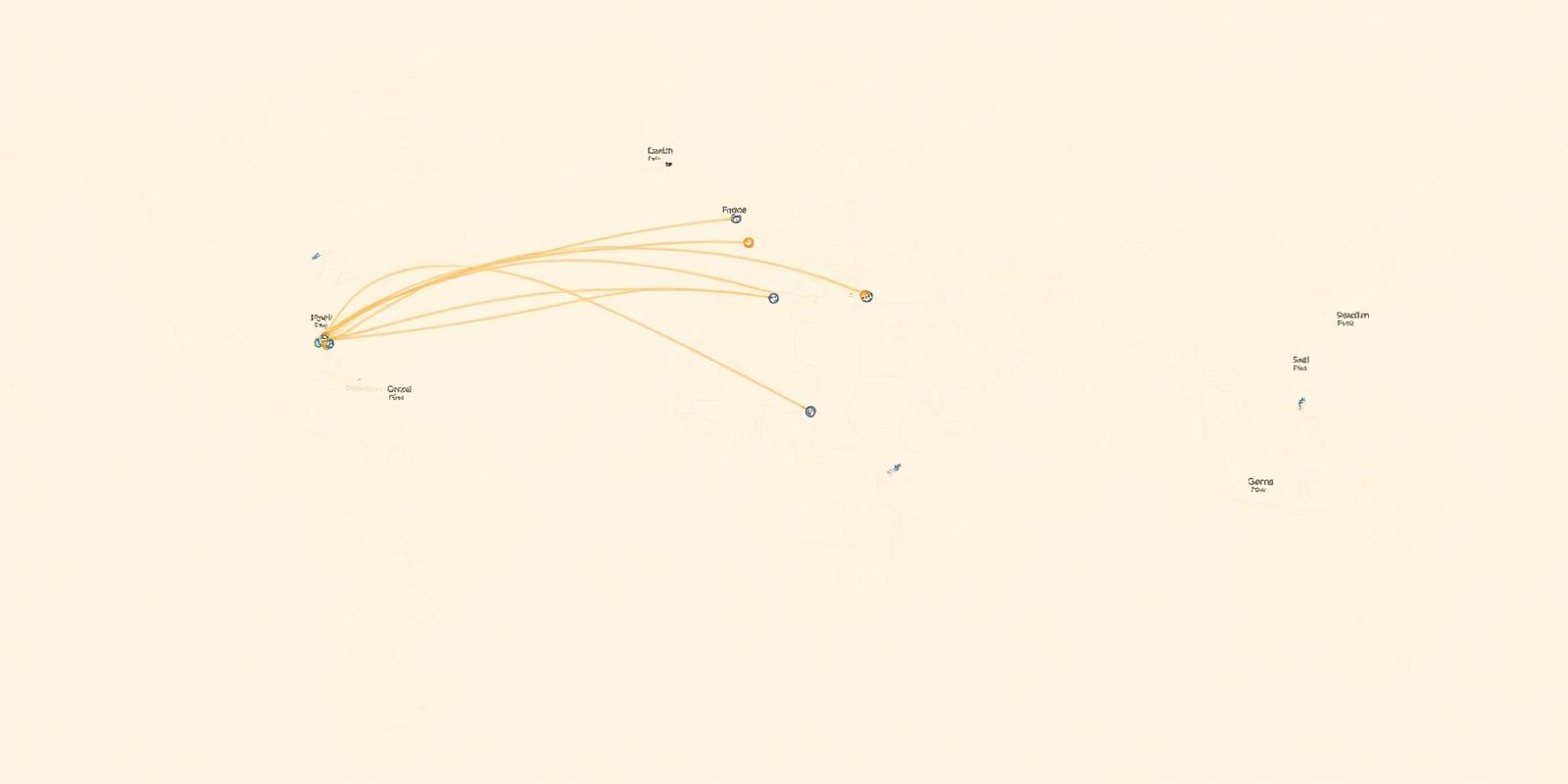 Global freight shipping lanes map